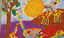 شرکت کودکان بشرویه در مسابقه نقاشی "کتابچه کودکی"